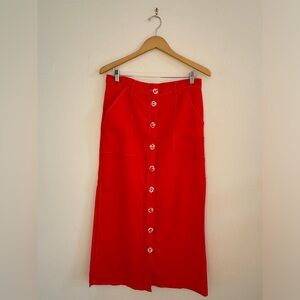 Bright Urban Outfitters/Renewal midi skirt with buttons